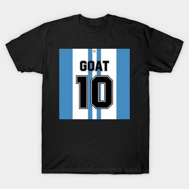 Lionel Messi Goat 10 T-Shirt by Zakzouk-store